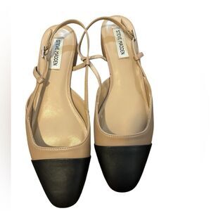 Steve Madden Women’s Belinda Flat Beige Leather